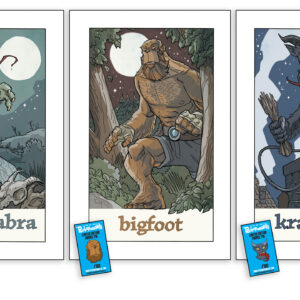 CRYPTID prints AND pins (set of 3)
