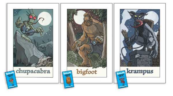 CRYPTID prints AND pins (set of 3)