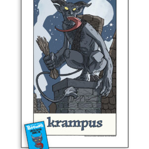 KRAMPUS print and pin