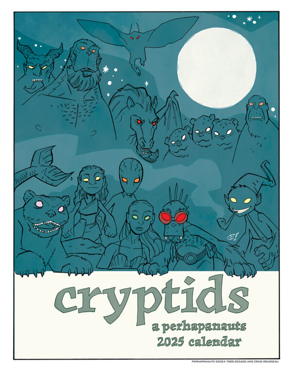 CRYPTIDS 2025 wall calendar